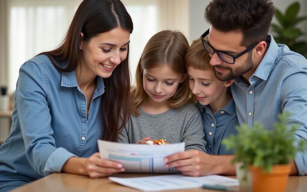 Consulta nutricional con familia